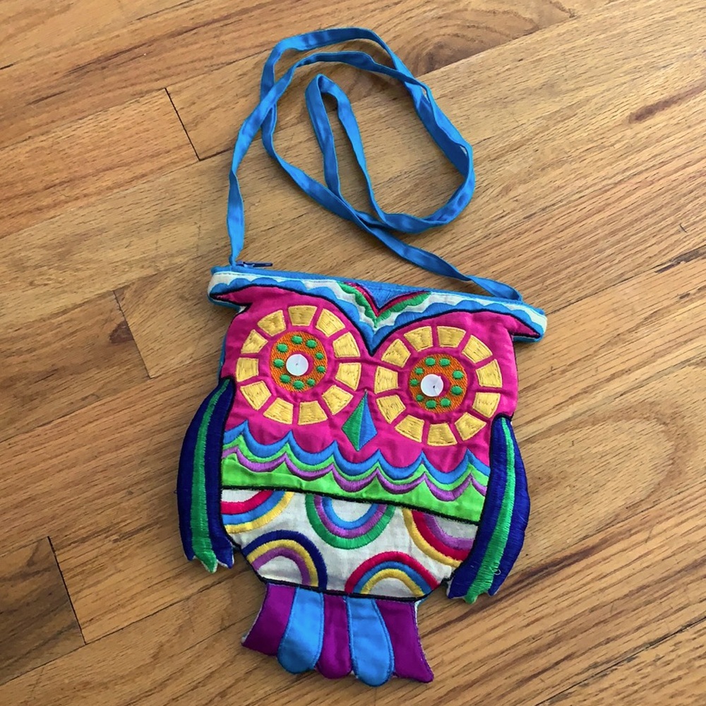 Colorful Owl Side Purse